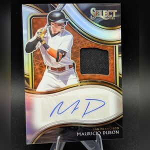 2021 Panini Select Signature Materials Holo Prizm /49 Mauricio Dubon #SM-MD Auto